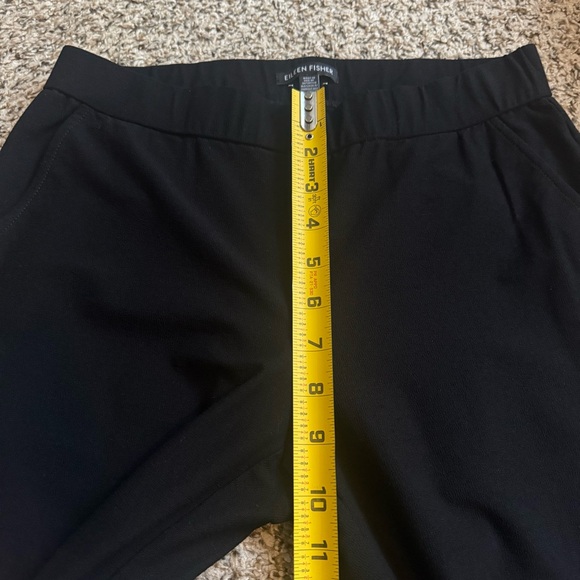 Eileen Fisher Black Straight Pant with Stretch Elastic Waistband Womens Size XS - Picture 8 of 12